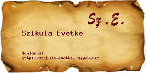 Szikula Evetke névjegykártya